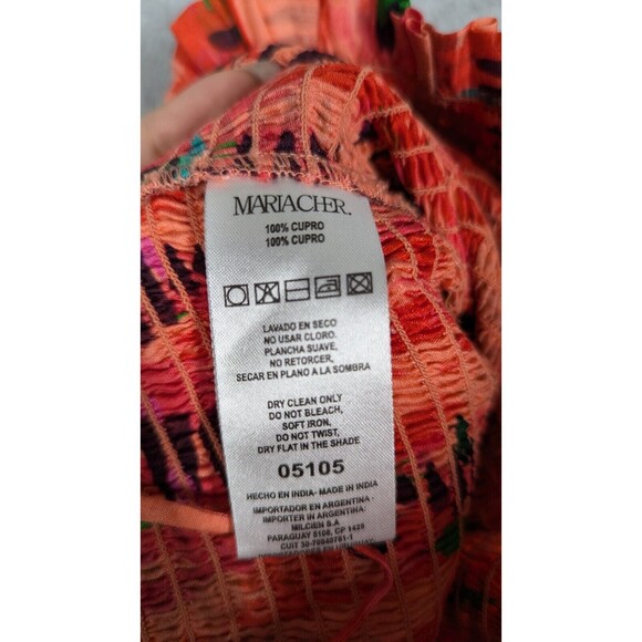 Maria Cher Women Dress Small NWT Smocked Bodice Strapless Asymmetrical Midi - Picture 8 of 9